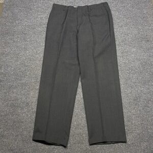 VTG Austin Reed Regent Mens Pants W34 Inseam29 Cuffed Check Trousers Charcoal